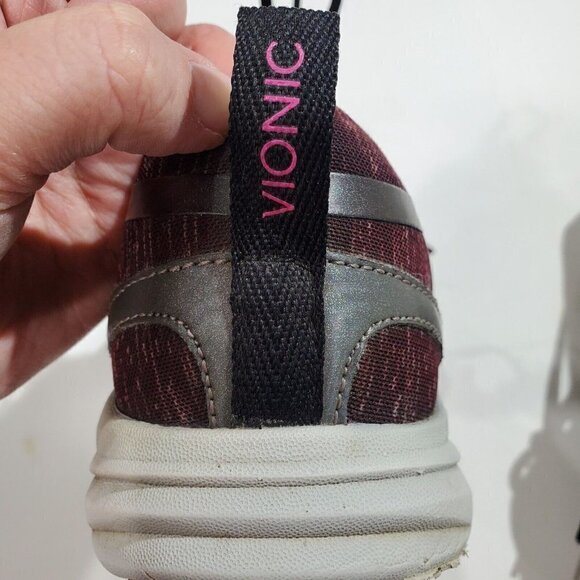 Vionic Women's Marroon Black Lace-up Sneaker Shoe Size 7 - Picture 8 of 12